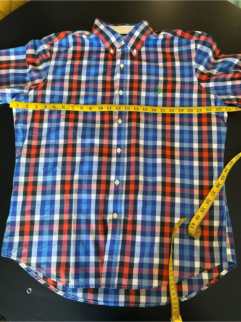 US Polo Assn Plaid Button Down Shirt Preppy Coastal Dadcore Men’s Large - Picture 12 of 14